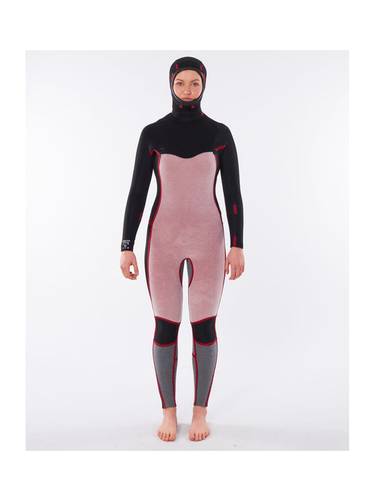 Pianka surfingowa damska RIP CURL Wmns.D/Patrol 54 C/Z Hood czarna - Adventure Sports
