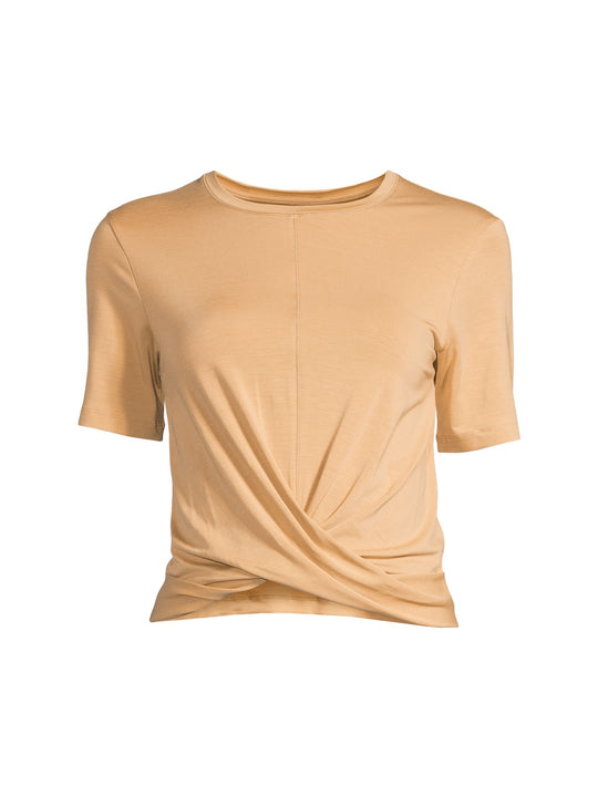 Koszulka CASALL Delight Short Wrap Tee beżowy - Adventure Sports
