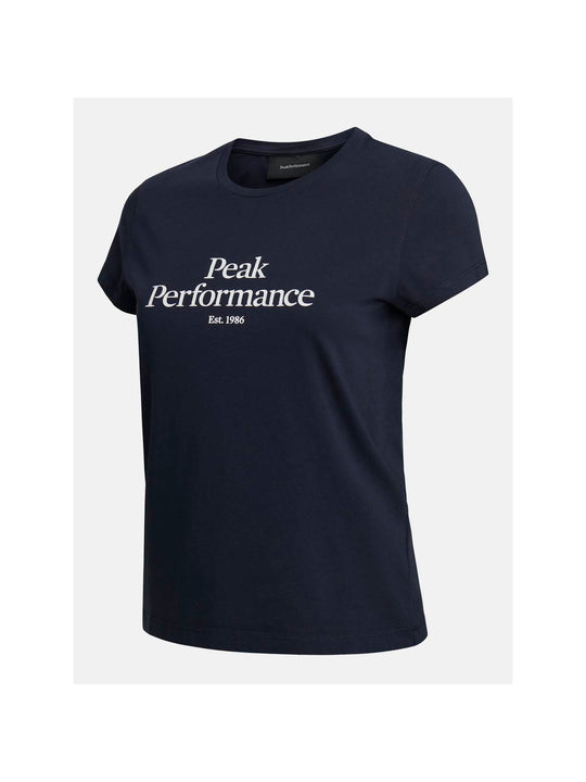 T-Shirt damski PEAK PERFORMANCE W ORIGINAL TEE granatowy - Koszulka - Adventure Sports
