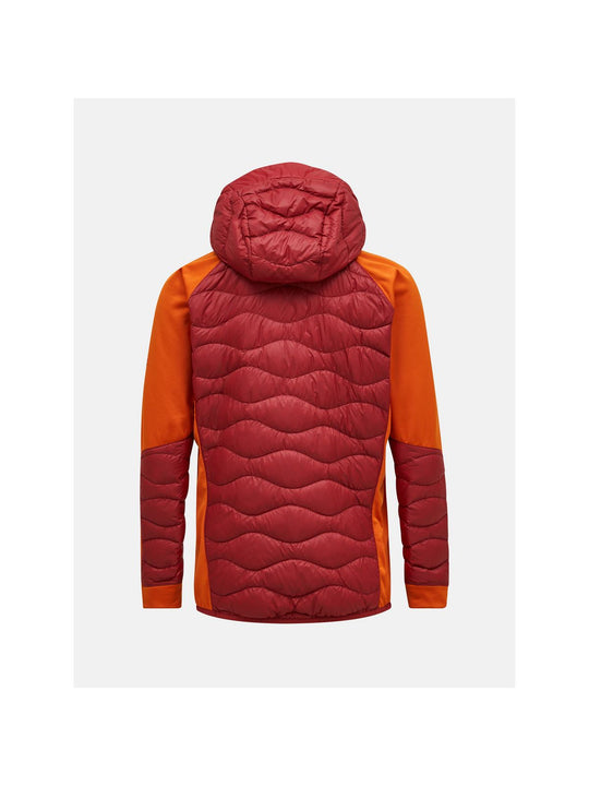 Kurtka puchowa Peak Performance M Helium Down Hybrid Hood bordowy - Adventure Sports
