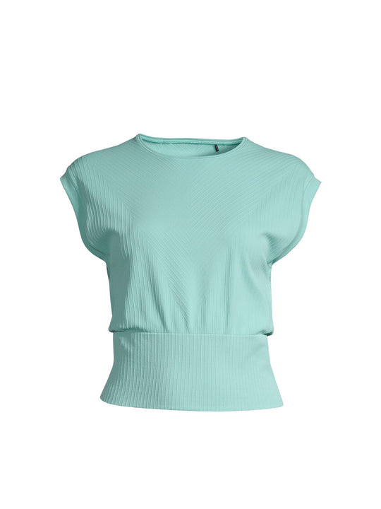 Koszulka CASALL Seamless Graphical Rib Tee miętowy - Adventure Sports
