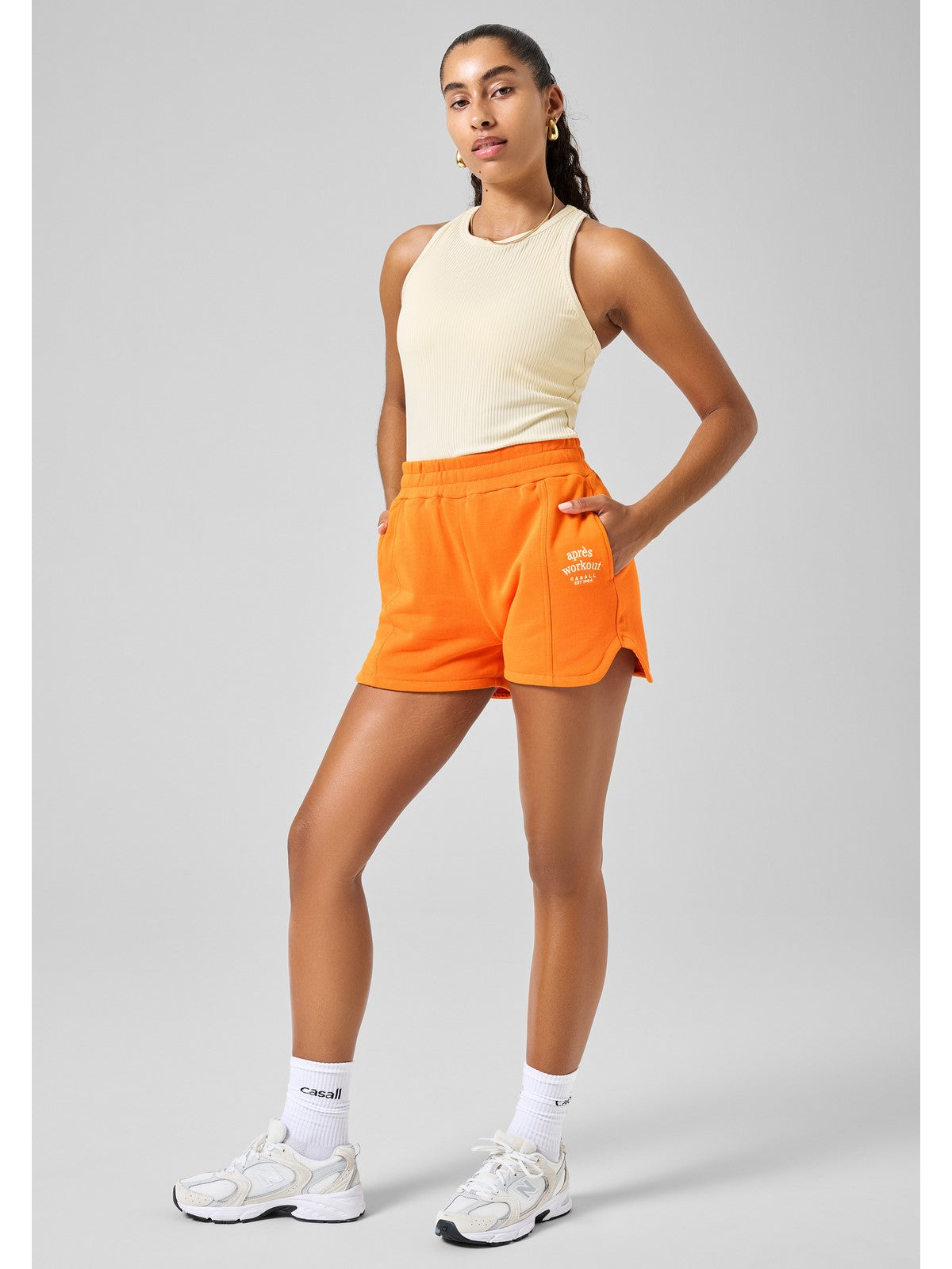 Szorty CASALL Terry Spring Shorts pomarańczowy - Adventure Sports