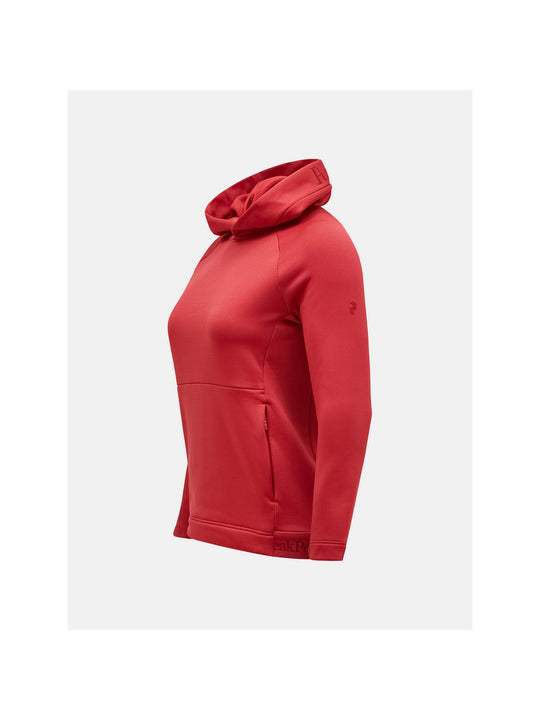 Bluza mid layer damska Peak Performance W Rider Tech Hood czerwony - Adventure Sports
