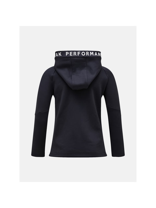 Bluza mid layer dziecięcaPeak Performance Jr Rider Zip Hood czarny - Adventure Sports
