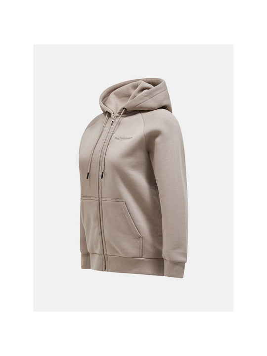 Bluza Peak Performance W Original Small Logo Zip Hood beżowy - Adventure Sports
