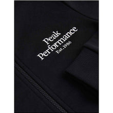 Bluza dziecięca Peak Performance Jr Original Zip Hood czarna - Adventure Sports
