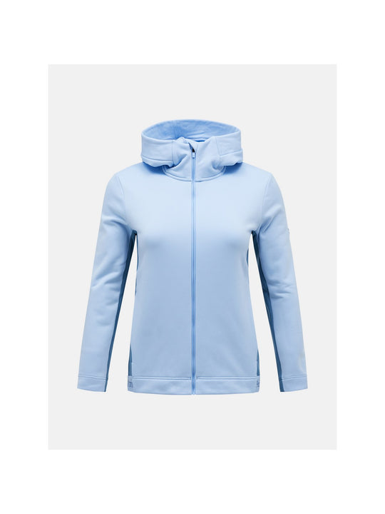 Bluza damska mid layer Peak Performance W Rider Tech Zip Hood niebieski - Adventure Sports
