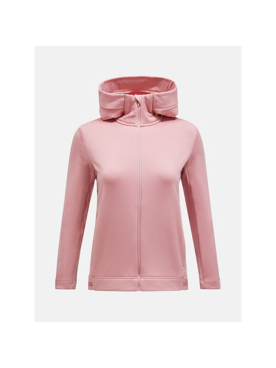Bluza damska Peak Performance W Rider Tech Zip Hood różowy - Adventure Sports
