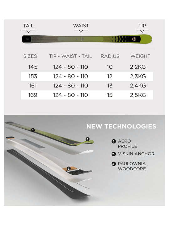 Narty skitourowe ROSSIGNOL ESCAPER 80 + wiązania LOOK ST 10 Black - Adventure Sports
