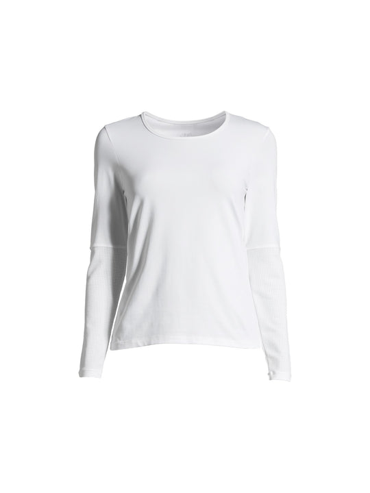 Koszulka CASALL Essential Mesh Detail Long Sleeve biały - Adventure Sports
