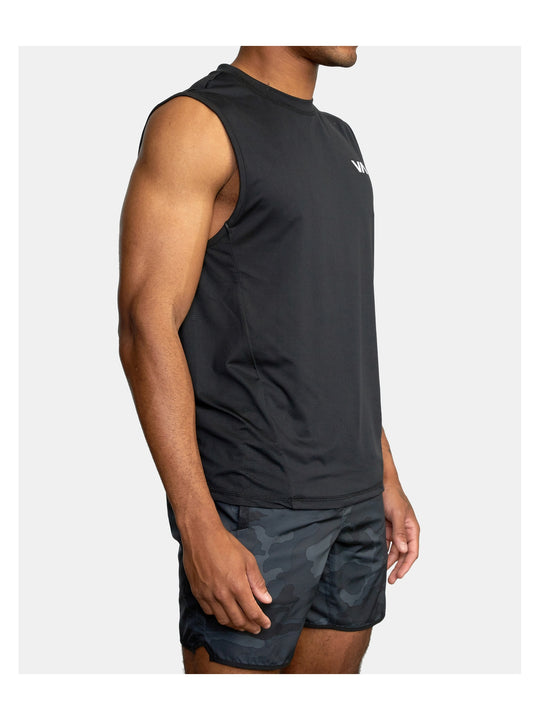 Top RVCA Sport Vent Muscle czarny - Adventure Sports
