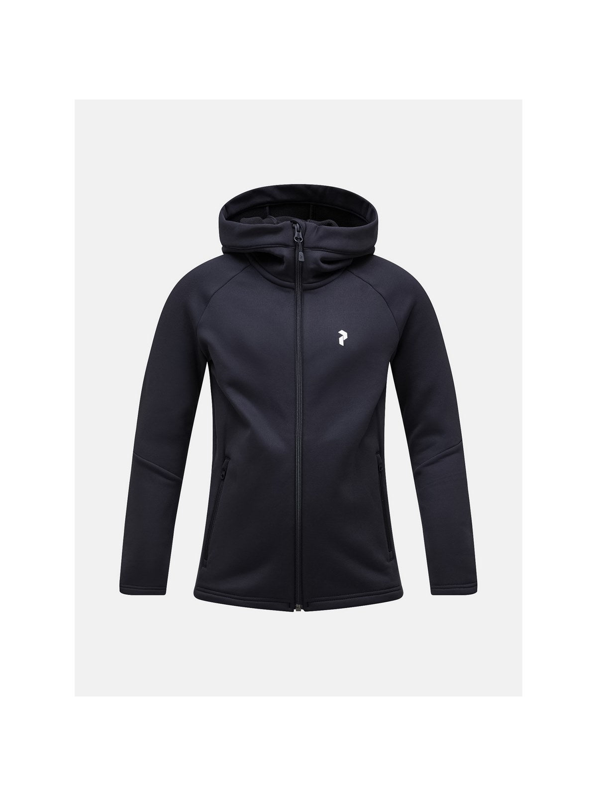 Bluza mid layer dziecięcaPeak Performance Jr Rider Zip Hood czarny - Adventure Sports