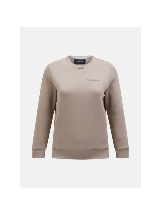 Bluza Peak Performance W Original Small Logo Crew beżowy - Adventure Sports
