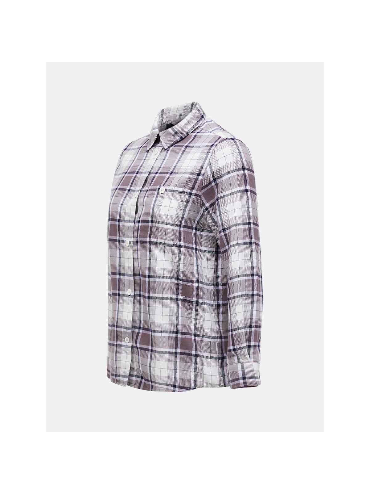 Koszula Peak Performance W Cotton Flannel Shirt fioletowo biała krata - Adventure Sports
