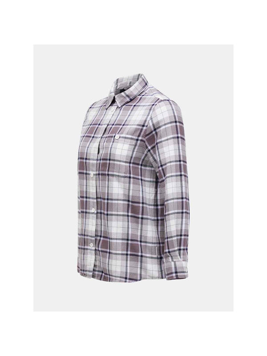 Koszula Peak Performance W Cotton Flannel Shirt fioletowo biała krata - Adventure Sports
