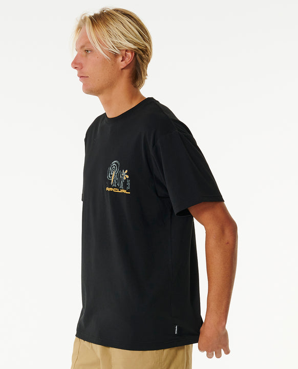 T-Shirt RIP CURL Vaporcool Journeys Trip Tee czarny - Koszulka - Adventure Sports
