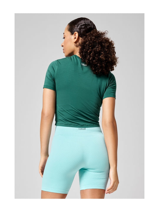 Koszulka CASALL Delight Short Wrap Tee zielony - Adventure Sports
