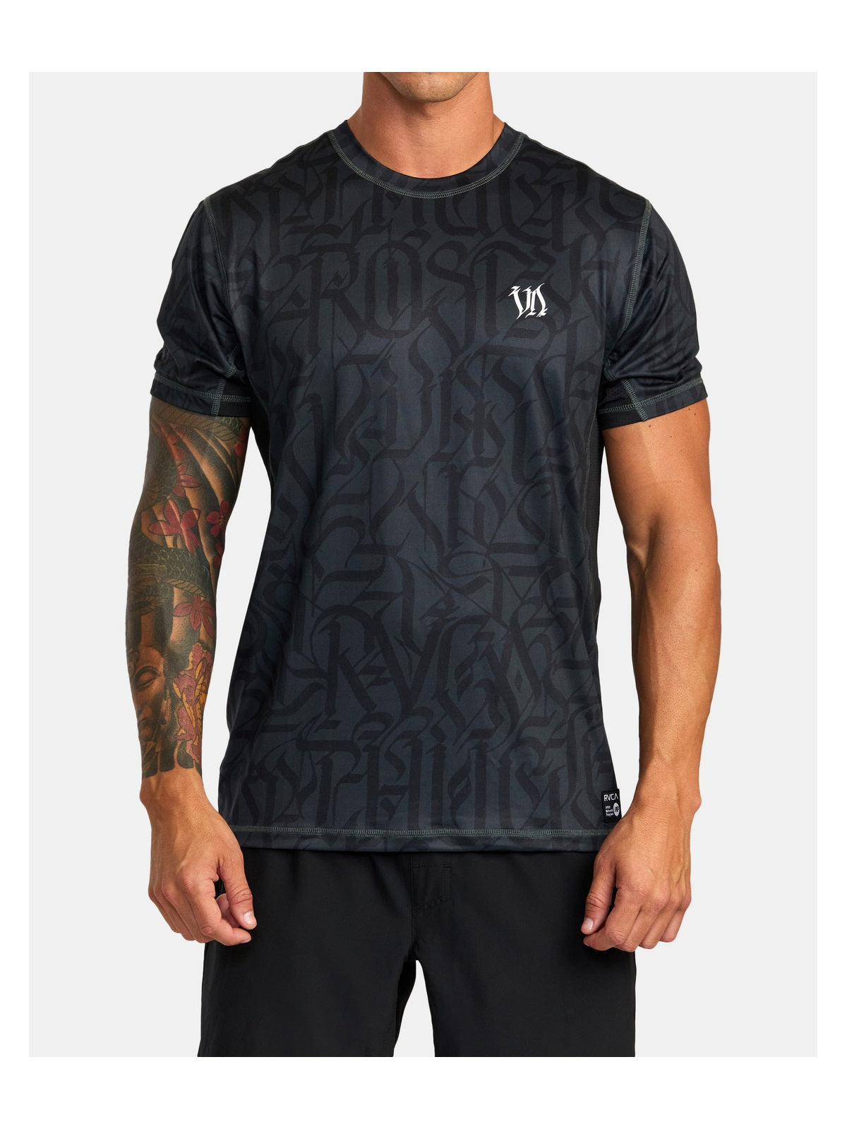 T-Shirt RVCA Thug Rose Sport Vent Ss czarny - Koszulka - Adventure Sports