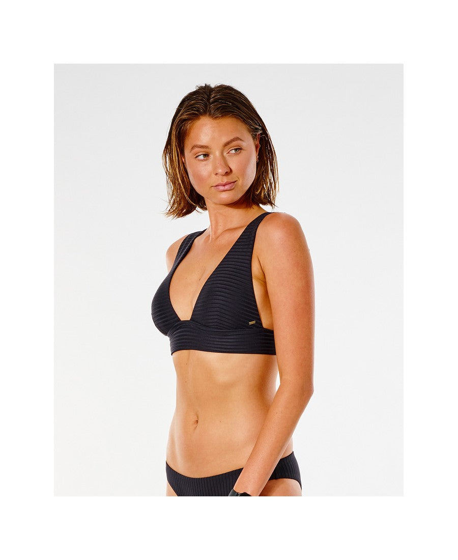Biustonosz kąpielowy RIP CURL Premium Surf Deep V czarny - Stroje kąpielowe - Adventure Sports