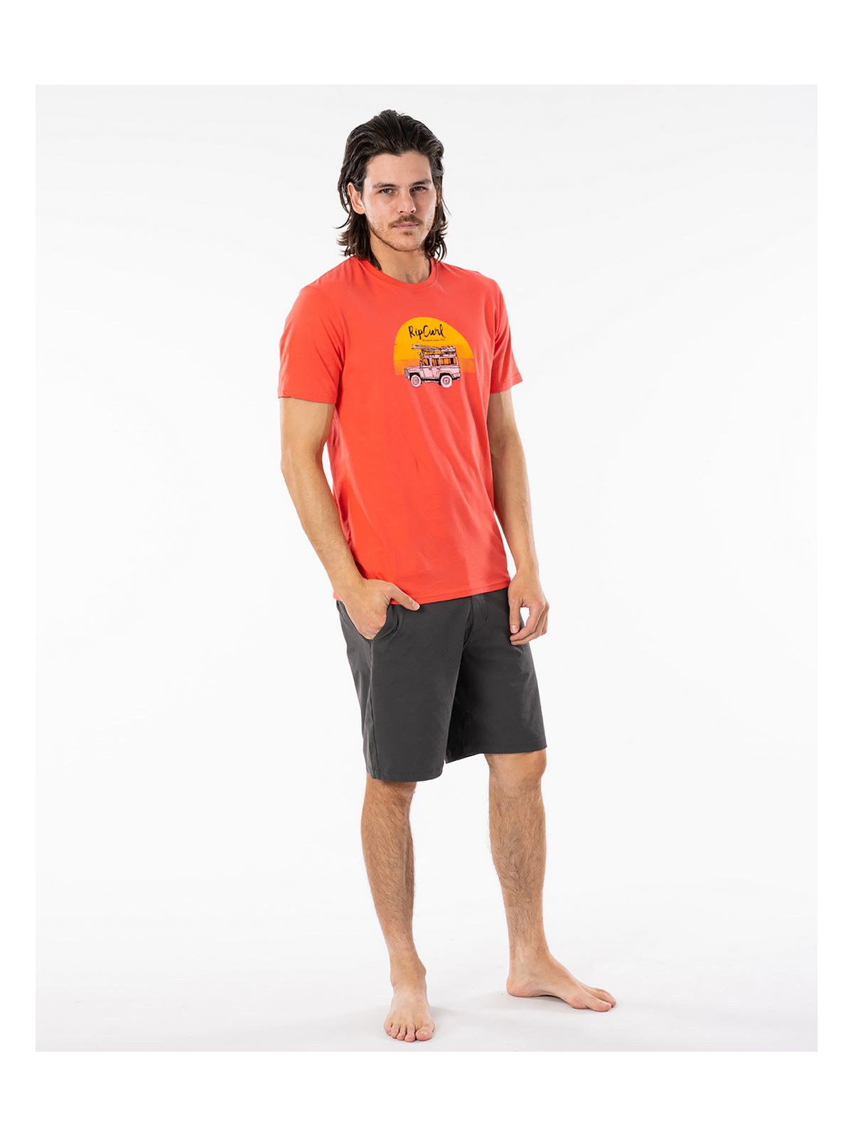 T-Shirt RIP CURL SURF REVIVAL HEY MUMA TEE czerwona - Koszulka - Adventure Sports