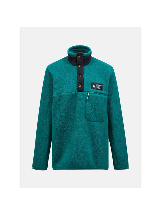 Bluza Peak Performance FWT M Fleece Snap T zielony - Adventure Sports
