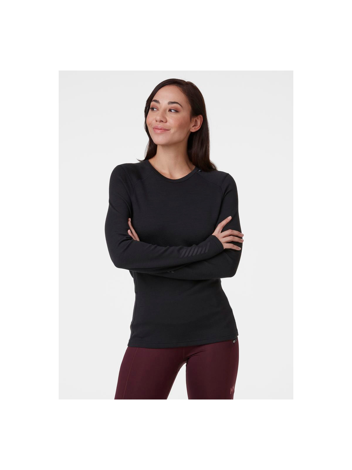 Koszulka Helly Hansen W Lifa Merino Midweight Crew czarny - Adventure Sports