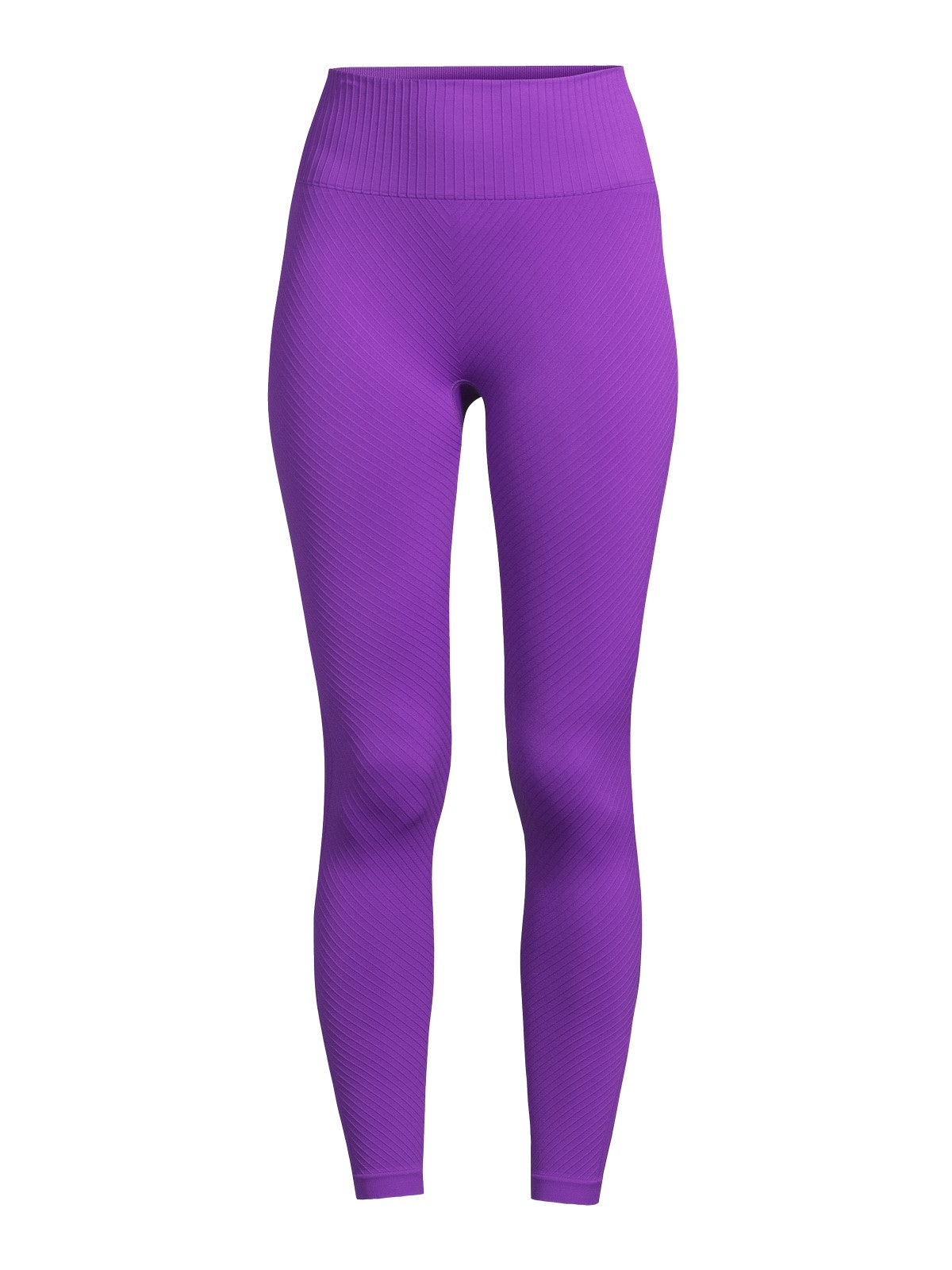 Legginsy CASALL Seamless Graphical Rib High Waist Tights fioletowy - Adventure Sports