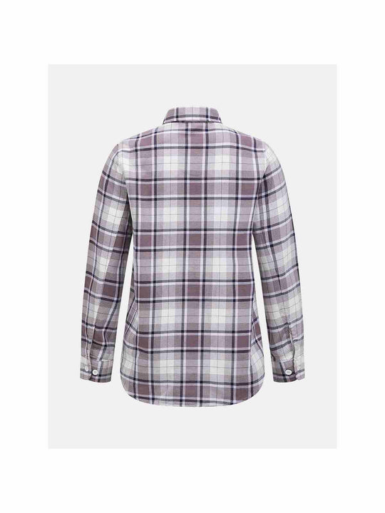 Koszula Peak Performance W Cotton Flannel Shirt fioletowo biała krata - Adventure Sports
