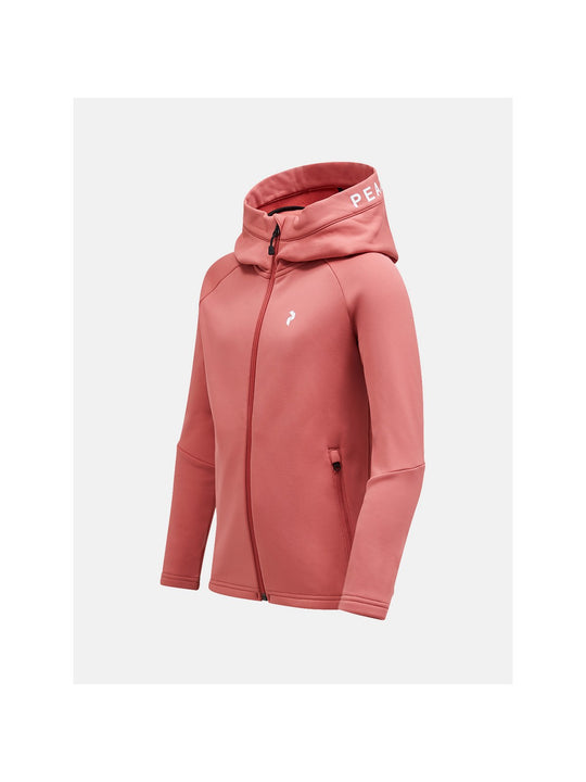 Bluza dziewczęca sportowa Peak Performance Jr Rider Zip Hood różowy - Adventure Sports
