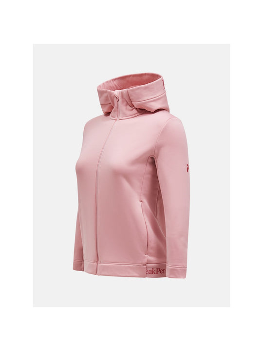 Bluza damska Peak Performance W Rider Tech Zip Hood różowy - Adventure Sports
