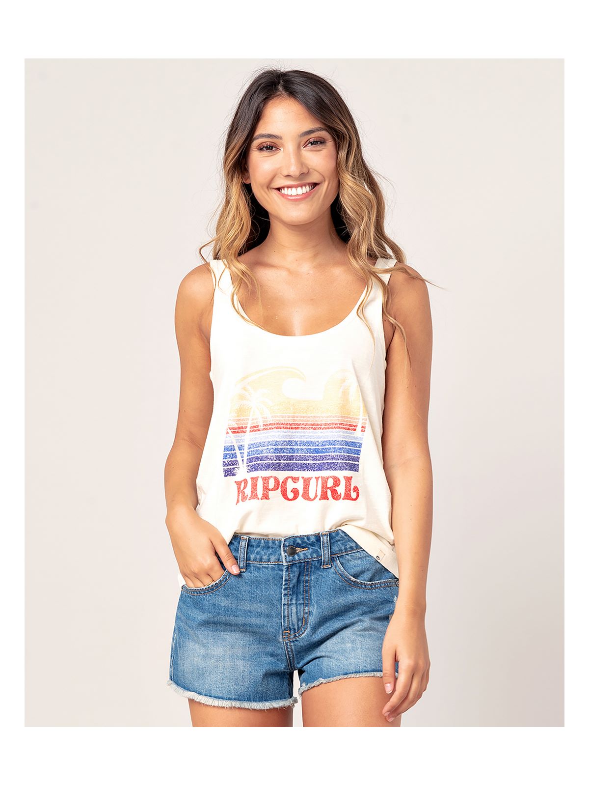 Top RIP CURL GOLDEN STATE SINGLET - Koszulka - Adventure Sports