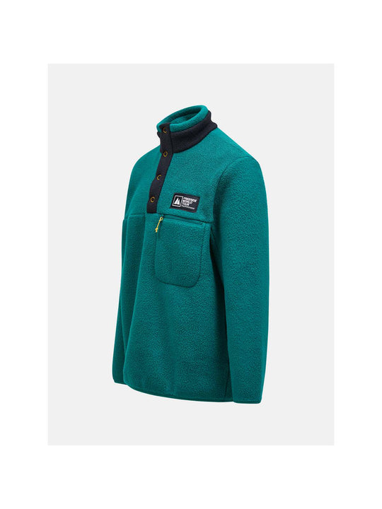 Bluza Peak Performance FWT M Fleece Snap T zielony - Adventure Sports
