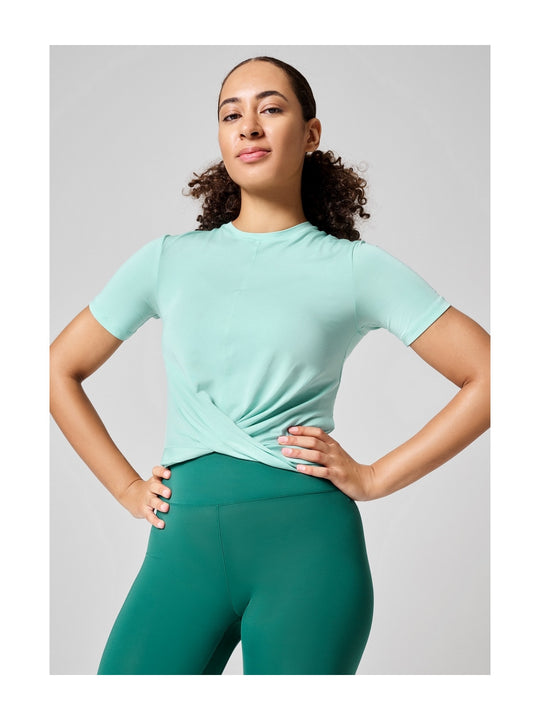 Koszulka CASALL Delight Short Wrap Tee miętowy - Adventure Sports
