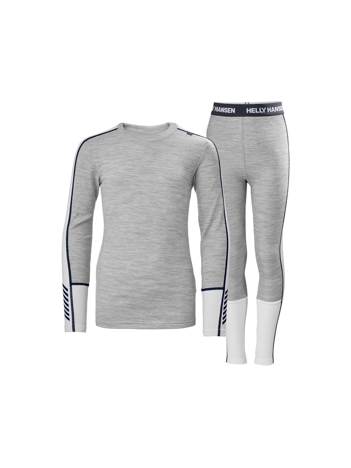 Bielizna Helly Hansen Jr Lifa Merino Midweight Set szary - Adventure Sports