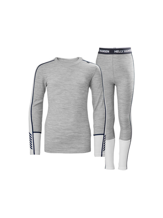Bielizna Helly Hansen Jr Lifa Merino Midweight Set szary - Adventure Sports

