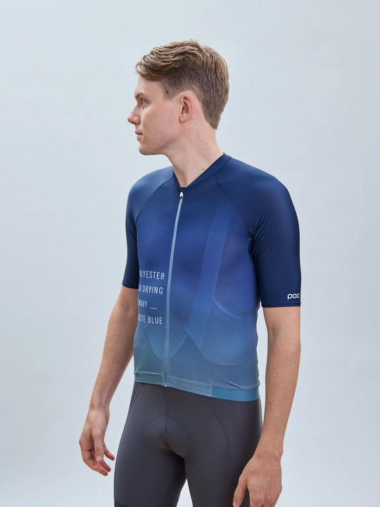 Koszulka rowerowa POC M’s Pristine Print Jersey granatowy - Adventure Sports
