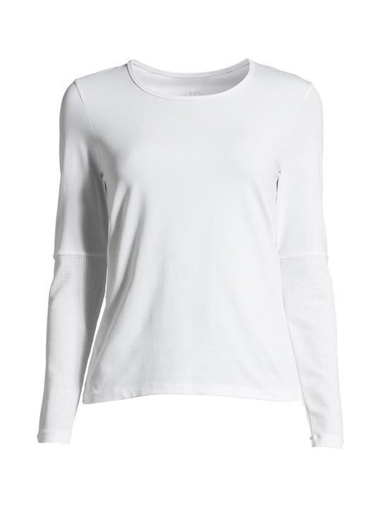 Koszulka CASALL Essential Mesh Detail Long Sleeve biały - 34 - Adventure Sports
