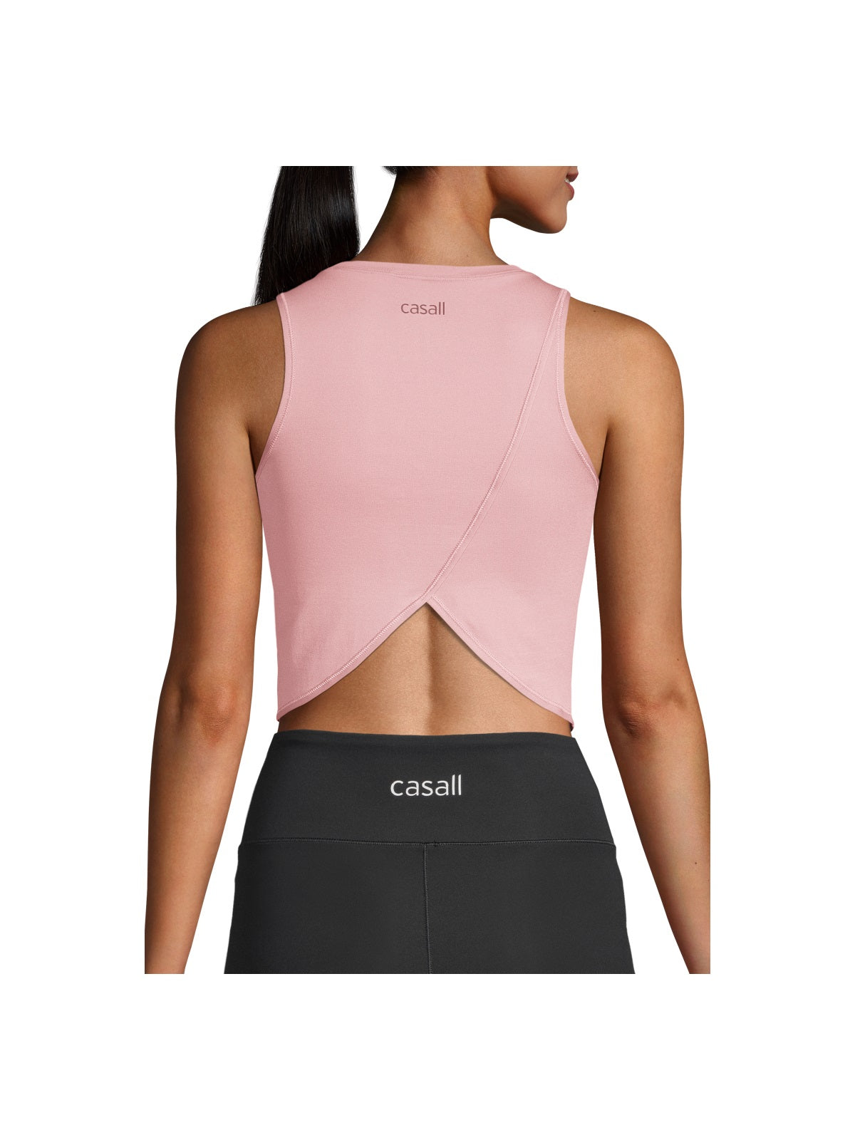 Top treningowy CASALL Overlap Crop różowy - Adventure Sports