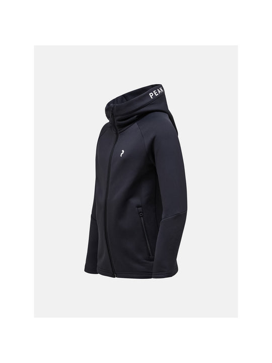 Bluza mid layer dziecięcaPeak Performance Jr Rider Zip Hood czarny - Adventure Sports

