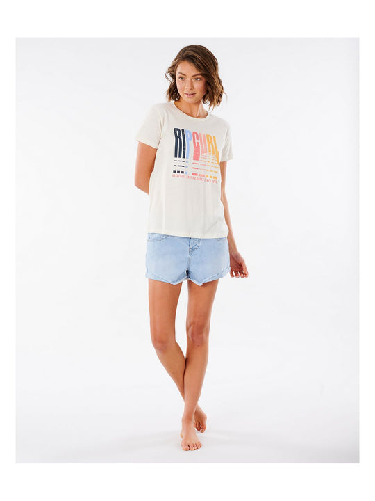 T-Shirt RIP CURL GOLDEN STATE STANDARD TEE biały - Koszulka - Adventure Sports
