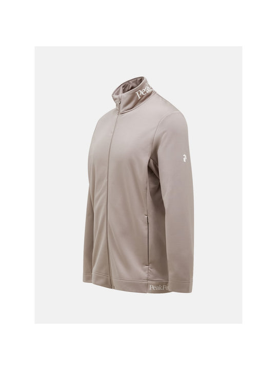 Bluza Peak Performance M Rider Tech Zip Jacket beżowy - Adventure Sports
