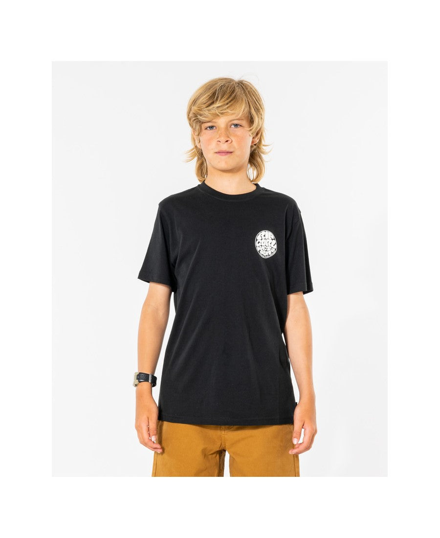 T-Shirt RIP CURL Wetsuit Icon Tee -Kid czarny - Koszulka - Adventure Sports