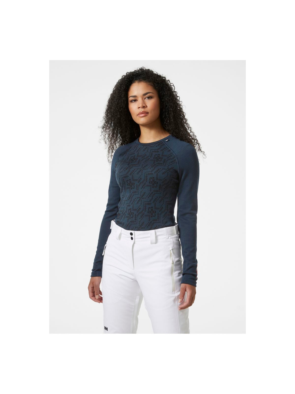 Koszulka Helly Hansen W Lifa Merino Midw Gra Crew granatowy - Adventure Sports