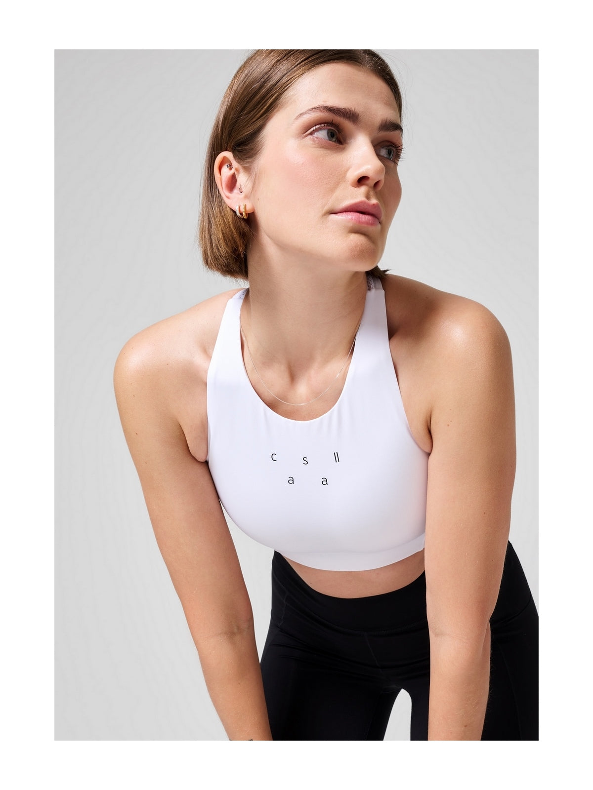 Biustonosz sportowy CASALL Iconic Longline Sports Bra biały - Bielizna - Adventure