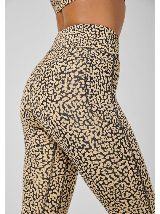 Legginsy CASALL Essential Printed Tights brązowy - Adventure Sports
