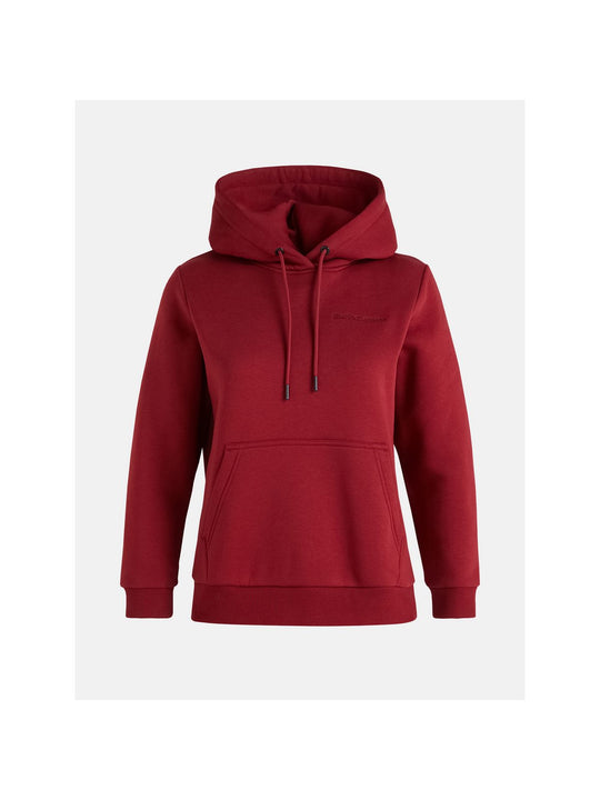 Bluza Peak Performance W Original Small Logo Hoo czerwony - Adventure Sports
