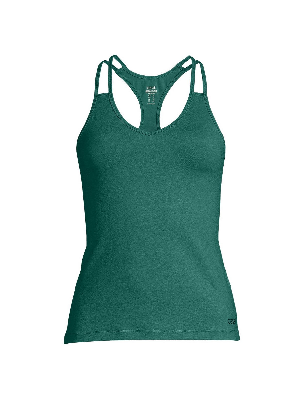 Koszulka sportowa CASALL V-Neck Racerback zielony - Adventure Sports