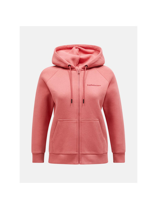Bluza Peak Performance W Original Small Logo Zip Hood różowy - Adventure Sports
