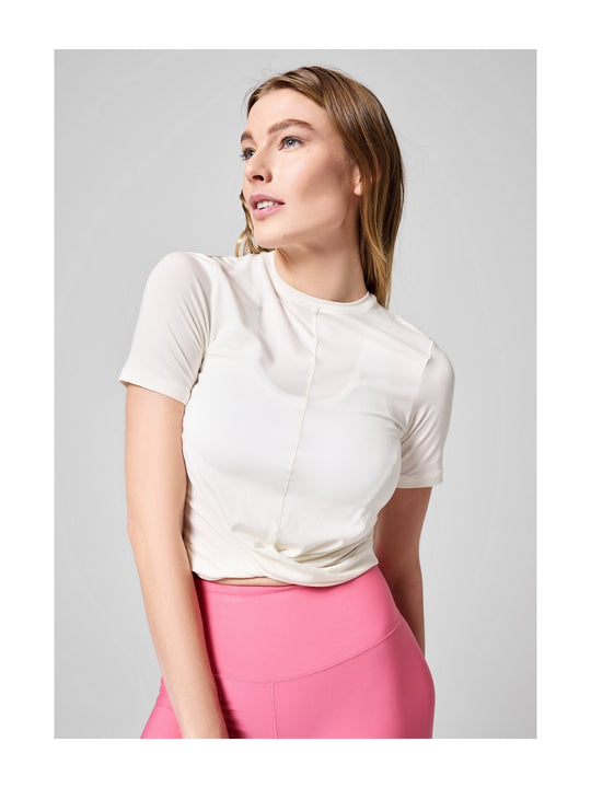 Koszulka CASALL Delight Short Wrap Tee biały - Adventure Sports
