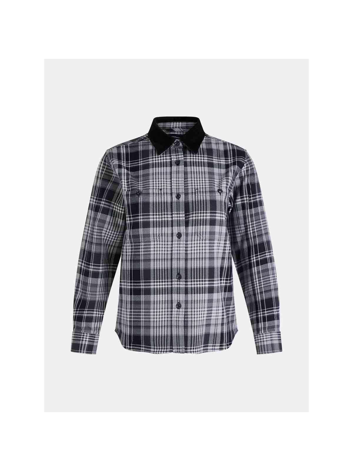 Koszula Peak Performance W Heavy Cotton Shirt czarna krata - Adventure Sports